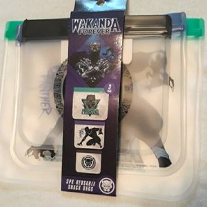 Marvel Wakanda Forever Reusable Snack Bags 3 pk‎